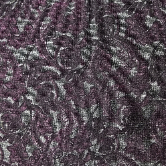 Chico's Womens Grey/Purple/Black Floral Stretch StraightLegDressPants Size 1 - Picture 5 of 11